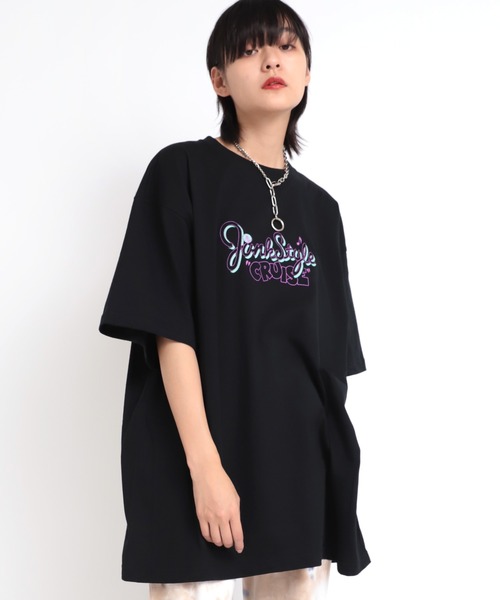 RNA（アールエヌエー）の「M1834 ジャンクロゴＢＩＧロングＴ（Tシャツ/カットソー・レディース・ブラック/ホワイト×レッド/ホワイト×ブルー・MEDIUM）」の10枚目の写真