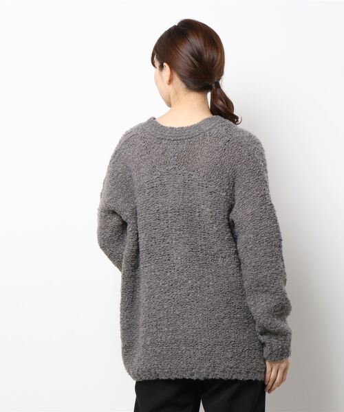 Lilly Lynque（リリーリン）の「【Lilly Lynque】PUKUPUKU KNIT（ニット/セーター・レディース・ホワイト/グレー・FREE）」の4枚目の写真