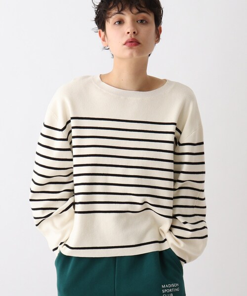 OPAQUE.CLIP（オペークドットクリップ）の「◆【C】ワイドボーダーニット（ニット/セーター・レディース・ライトパープル/オレンジ系その他4/ブラック系2/ブルー系2・00）」の2枚目の写真