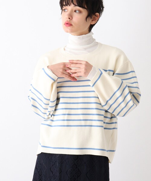 OPAQUE.CLIP（オペークドットクリップ）の「◆【C】ワイドボーダーニット（ニット/セーター・レディース・ライトパープル/オレンジ系その他4/ブラック系2/ブルー系2・00）」の3枚目の写真