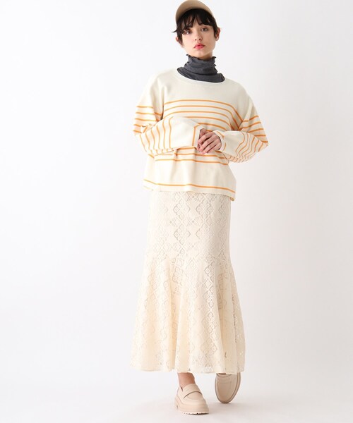 OPAQUE.CLIP（オペークドットクリップ）の「◆【C】ワイドボーダーニット（ニット/セーター・レディース・ライトパープル/オレンジ系その他4/ブラック系2/ブルー系2・00）」の18枚目の写真