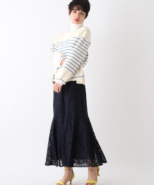 OPAQUE.CLIP（オペークドットクリップ）の「◆【C】ワイドボーダーニット（ニット/セーター・レディース・ライトパープル/オレンジ系その他4/ブラック系2/ブルー系2・00）」の8枚目の写真