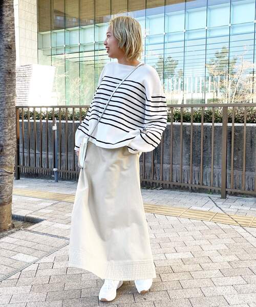 OPAQUE.CLIP（オペークドットクリップ）の「◆【C】ワイドボーダーニット（ニット/セーター・レディース・ライトパープル/オレンジ系その他4/ブラック系2/ブルー系2・00）」の19枚目の写真