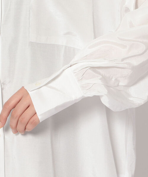 EACH.(イーチ)の「EACH (イーチ) BACK SLIT SHIRT/バックスリットシャツ(シャツ/ブラウス・レディース・ホワイト/グレー・FREE)」の8枚目の写真