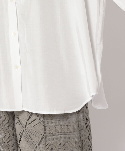EACH.(イーチ)の「EACH (イーチ) BACK SLIT SHIRT/バックスリットシャツ(シャツ/ブラウス・レディース・ホワイト/グレー・FREE)」の9枚目の写真