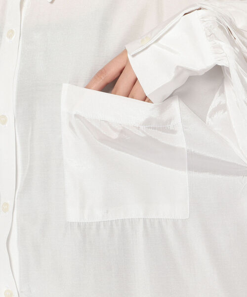 EACH.(イーチ)の「EACH (イーチ) BACK SLIT SHIRT/バックスリットシャツ(シャツ/ブラウス・レディース・ホワイト/グレー・FREE)」の6枚目の写真