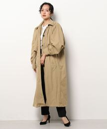 シャークスキンレイヤード風コート