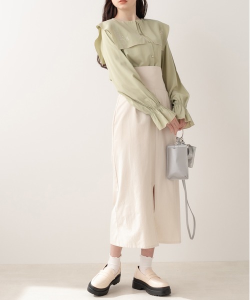 OLIVE des OLIVE（オリーブデオリーブ）の「【S-LLサイズ展開有】タンク底コインローファー（ローファー・レディース・ブラック/オフホワイト・SMALL/MEDIUM/LARGE/X-LARGE）」の8枚目の写真