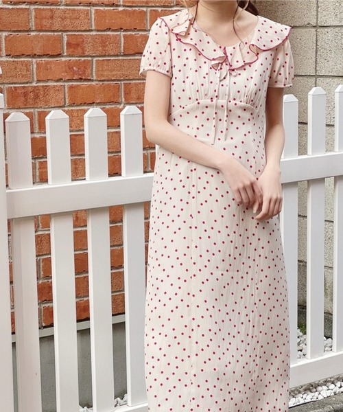 Banner Barrett(バナーバレット)の「【Lili Lurex】ドットワンピース(ワンピース・レディース・グレー/ベージュ・38)」の4枚目の写真