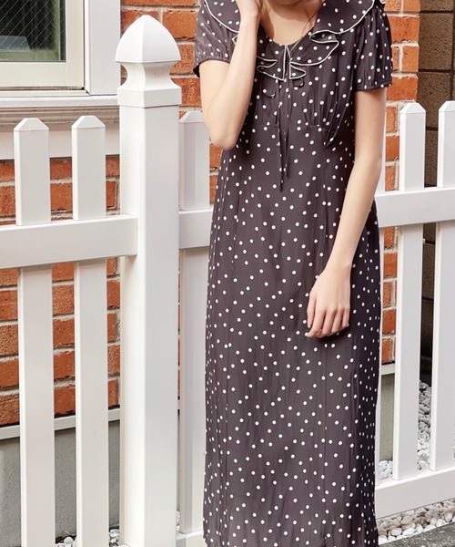Banner Barrett(バナーバレット)の「【Lili Lurex】ドットワンピース(ワンピース・レディース・グレー/ベージュ・38)」の6枚目の写真