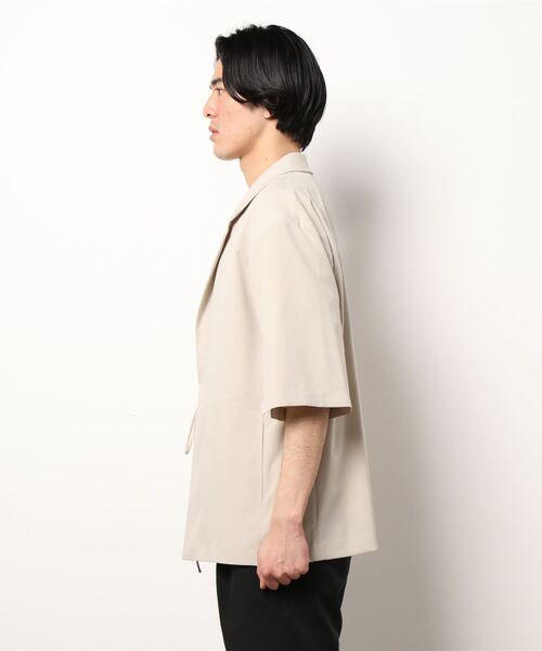 24fw TAUPE トープ リフレックスルーズフライトジャケット ウォッシャブル】ライトジャージー ダブルブレストジャケット