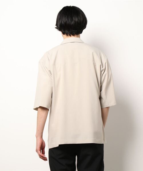 TAUPE(トープ)の「【TAUPE / トープ】22SS ハーフスリーブレイヤードジャケット(テーラードジャケット・メンズ・ブラック/ライトベージュ・1/2)」の4枚目の写真