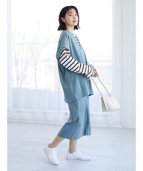 Petit fleur（プチフルール）の「・Petit Fleur ボーダーロンT（Tシャツ/カットソー・レディース・オフホワイト/パープル/イエロー/ブラック・FREE）」の19枚目の写真