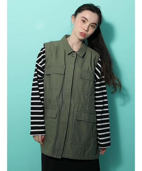 Petit fleur（プチフルール）の「・Petit Fleur ボーダーロンT（Tシャツ/カットソー・レディース・オフホワイト/パープル/イエロー/ブラック・FREE）」の16枚目の写真