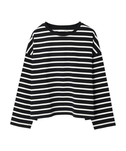 Petit fleur（プチフルール）の「・Petit Fleur ボーダーロンT（Tシャツ/カットソー・レディース・オフホワイト/パープル/イエロー/ブラック・FREE）」の7枚目の写真