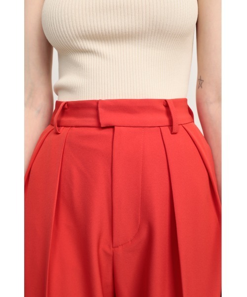 SLY（スライ）の「TUCK TAPERED PT タック テーパード パンツ（スラックス・レディース・レッド/ブラック/アイボリー・2/1）」の14枚目の写真