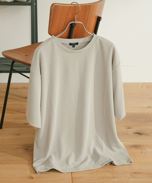 ITEMS URBANRESEARCH（アイテムズ アーバンリサーチ）の「『UR TECH ひやサラクール』 Air Dry ライトポンチ トップス（Tシャツ/カットソー・メンズ・ブラック/ブラウン/グレー系その他・MEDIUM/LARGE）」の3枚目の写真