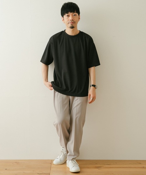 ITEMS URBANRESEARCH（アイテムズ アーバンリサーチ）の「『UR TECH ひやサラクール』 Air Dry ライトポンチ トップス（Tシャツ/カットソー・メンズ・ブラック/ブラウン/グレー系その他・MEDIUM/LARGE）」の10枚目の写真