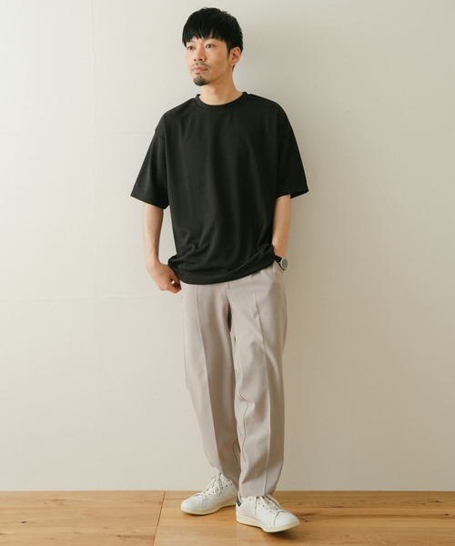 ITEMS URBANRESEARCH（アイテムズ アーバンリサーチ）の「『UR TECH ひやサラクール』 Air Dry ライトポンチ トップス（Tシャツ/カットソー・メンズ・ブラック/ブラウン/グレー系その他・MEDIUM/LARGE）」の11枚目の写真