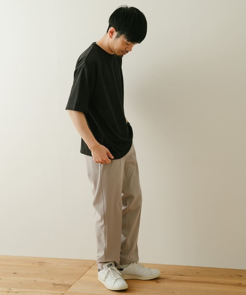 ITEMS URBANRESEARCH（アイテムズ アーバンリサーチ）の「『UR TECH ひやサラクール』 Air Dry ライトポンチ トップス（Tシャツ/カットソー・メンズ・ブラック/ブラウン/グレー系その他・MEDIUM/LARGE）」の12枚目の写真