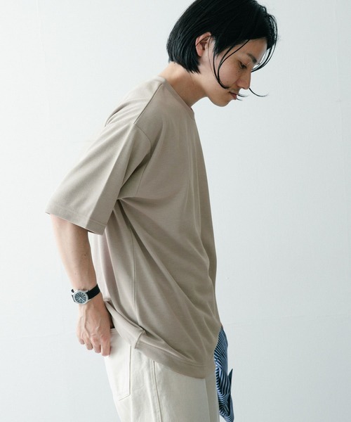 ITEMS URBANRESEARCH（アイテムズ アーバンリサーチ）の「『UR TECH ひやサラクール』 Air Dry ライトポンチ トップス（Tシャツ/カットソー・メンズ・ブラック/ブラウン/グレー系その他・MEDIUM/LARGE）」の18枚目の写真