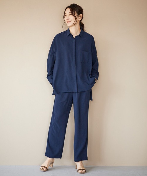 LEPSIM（レプシィム）の「マルチキノウデザインシャツ　262554（シャツ/ブラウス・レディース・モカ/ネイビー/カーキ・FREE）」の16枚目の写真