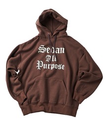 And A（アンドエー）の「SEDAN ALL-PURPOSE セダンオールパーパス / Old English Logo Hoodie オールドイングリッシュ ロゴプリント フーディー パーカー（セットアップ） / SD22F-CT03（パーカー・メンズ）」
