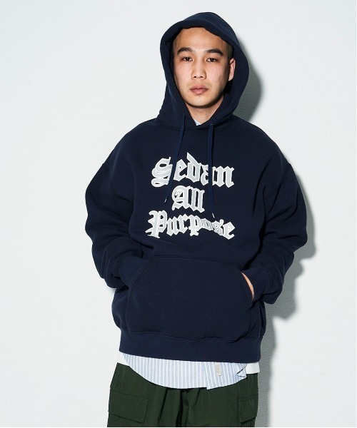 Alound ポップアップ限定　筆記体ロゴ　ベンチレーションパーカー　XL セール】BIG SALE開催中！【BY ATTENTION】 フード付き