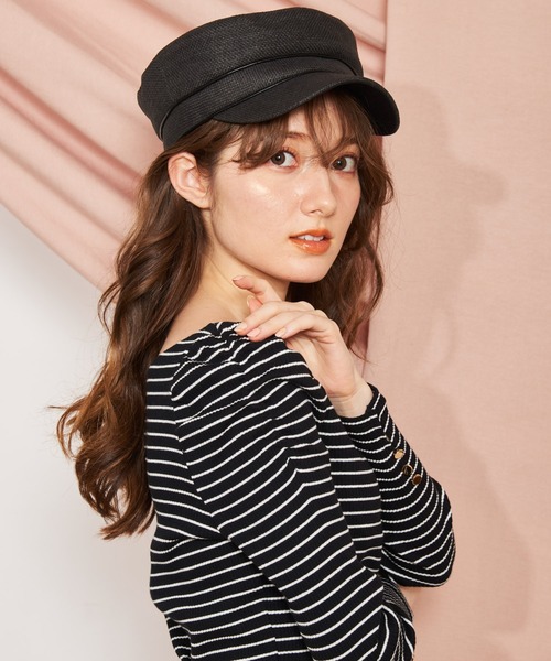 NOELA(ノエラ)の「マリンキャスケット(キャスケット・レディース・ブラック/ベージュ・フリー)」の8枚目の写真