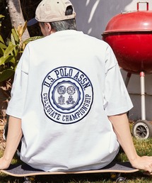 U.S. POLO ASSN. /ユーエスポロアッスン 別注 カレッジロゴ刺繍 ビッグシルエットカットソー 半袖Tシャツ