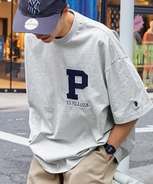 U.S. POLO ASSN. /ユーエスポロアッスン 別注 カレッジロゴ刺繍 ビッグシルエットカットソー 半袖Tシャツ