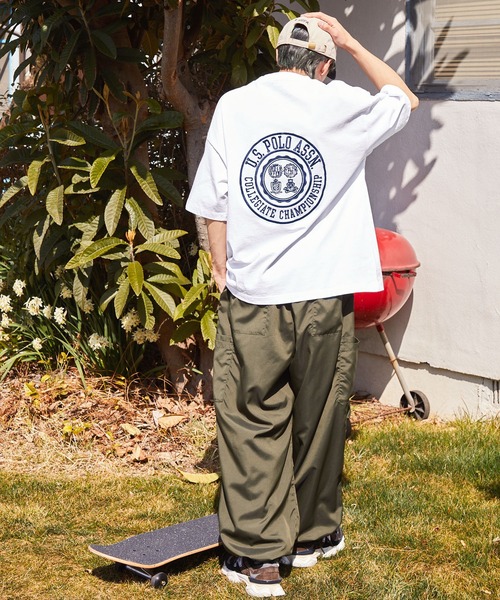 U.S. POLO ASSN. /ユーエスポロアッスン 別注 カレッジロゴ刺繍 ビッグ  