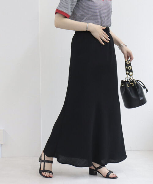 fredy emue（フレディエミュ）の「リネンライク マーメイドスカート（スカート・レディース・ブラック/ピンク/グリーン・38/36）」の13枚目の写真