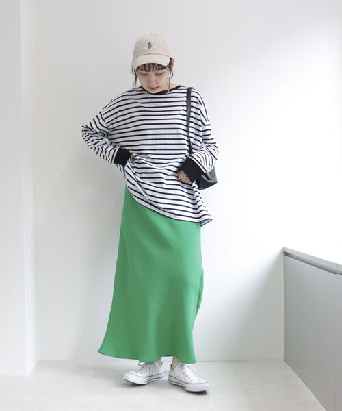 fredy emue（フレディエミュ）の「リネンライク マーメイドスカート（スカート・レディース・ブラック/ピンク/グリーン・38/36）」の10枚目の写真