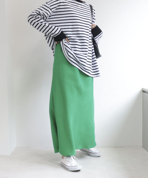 fredy emue（フレディエミュ）の「リネンライク マーメイドスカート（スカート・レディース・ブラック/ピンク/グリーン・38/36）」の20枚目の写真