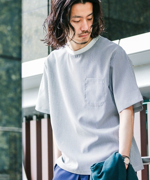 URBAN RESEARCH Sonny Label(アーバンリサーチサニーレーベル)の「『吸水速乾』『セットアップ対応』クイックドライワイドTシャツ(Tシャツ/カットソー・メンズ・ブルー系その他/グレー/グリーン/カーキ/ブラック・MEDIUM/LARGE)」の5枚目の写真