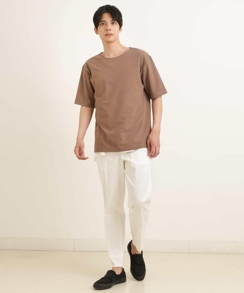 a.v.v（アーヴェヴェ）の「【S-XXL/2SET】サカリバレイヤードカットソー（アンサンブル・メンズ・ライトグレー/ピンク/ライトブルー/ネイビー/ミント/モカ・44/46/48/50/52）」の9枚目の写真