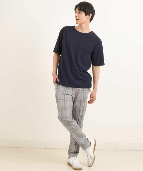 a.v.v（アーヴェヴェ）の「【S-XXL/2SET】サカリバレイヤードカットソー（アンサンブル・メンズ・ライトグレー/ピンク/ライトブルー/ネイビー/ミント/モカ・44/46/48/50/52）」の15枚目の写真