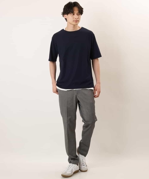 a.v.v（アーヴェヴェ）の「【S-XXL/2SET】サカリバレイヤードカットソー（アンサンブル・メンズ・ライトグレー/ピンク/ライトブルー/ネイビー/ミント/モカ・44/46/48/50/52）」の16枚目の写真