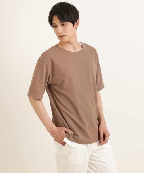 a.v.v（アーヴェヴェ）の「【S-XXL/2SET】サカリバレイヤードカットソー（アンサンブル・メンズ・ライトグレー/ピンク/ライトブルー/ネイビー/ミント/モカ・44/46/48/50/52）」の21枚目の写真