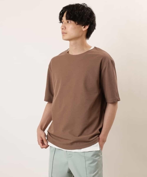 a.v.v（アーヴェヴェ）の「【S-XXL/2SET】サカリバレイヤードカットソー（アンサンブル・メンズ・ライトグレー/ピンク/ライトブルー/ネイビー/ミント/モカ・44/46/48/50/52）」の22枚目の写真