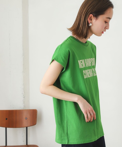 SENSE OF PLACE by URBAN RESEARCH（センスオブプレイスバイアーバンリサーチ）の「グラフィックフレンチスリーブトップ（Tシャツ/カットソー・レディース・ホワイト系その他/ブラック系その他/グリーン系その他/ピンク系その他・ONE）」の13枚目の写真