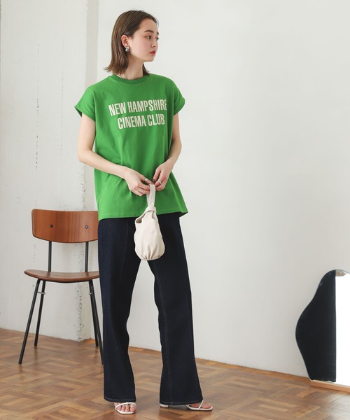 SENSE OF PLACE by URBAN RESEARCH（センスオブプレイスバイアーバンリサーチ）の「グラフィックフレンチスリーブトップ（Tシャツ/カットソー・レディース・ホワイト系その他/ブラック系その他/グリーン系その他/ピンク系その他・ONE）」の15枚目の写真