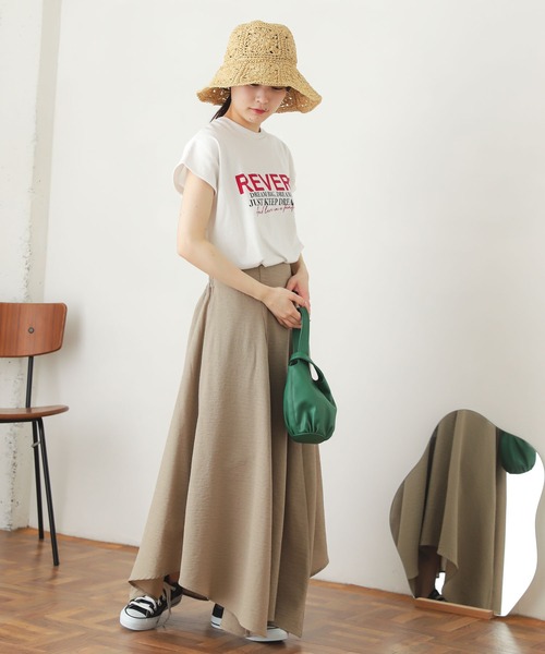 SENSE OF PLACE by URBAN RESEARCH（センスオブプレイスバイアーバンリサーチ）の「グラフィックフレンチスリーブトップ（Tシャツ/カットソー・レディース・ホワイト系その他/ブラック系その他/グリーン系その他/ピンク系その他・ONE）」の20枚目の写真