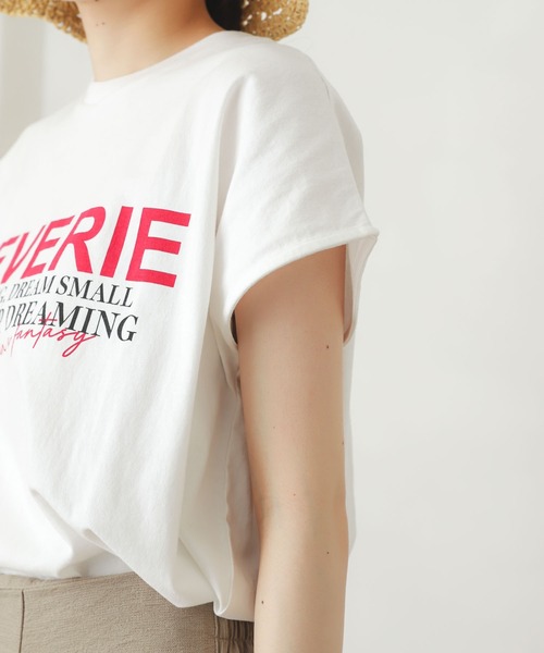 SENSE OF PLACE by URBAN RESEARCH（センスオブプレイスバイアーバンリサーチ）の「グラフィックフレンチスリーブトップ（Tシャツ/カットソー・レディース・ホワイト系その他/ブラック系その他/グリーン系その他/ピンク系その他・ONE）」の22枚目の写真