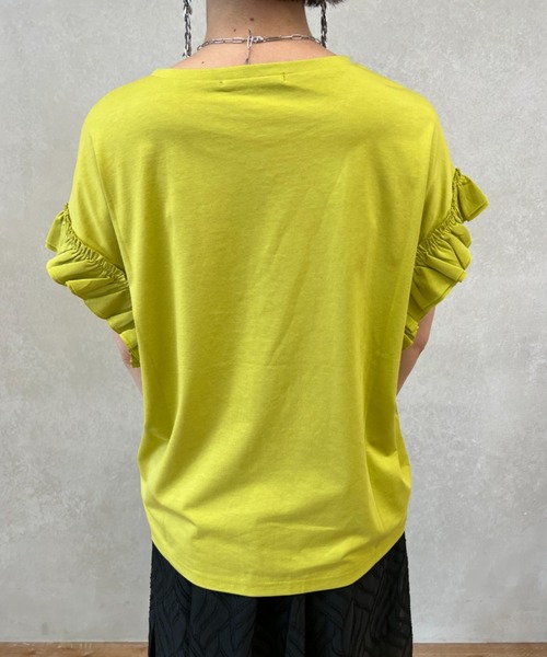 Chez toi(シェトワ)の「袖フリルカットプルオーバー(Tシャツ/カットソー・レディース・ブラック/オフホワイト/イエロー/オレンジ・FREE)」の22枚目の写真