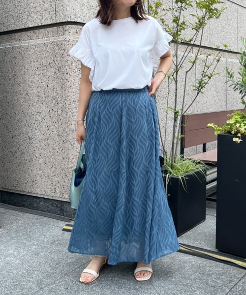 Chez toi(シェトワ)の「袖フリルカットプルオーバー(Tシャツ/カットソー・レディース・ブラック/オフホワイト/イエロー/オレンジ・FREE)」の6枚目の写真