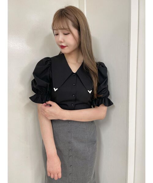 EATME（イートミー）の「BIGカラーブラウス（シャツ/ブラウス・レディース・オフホワイト/ブラック/その他1・FREE）」の18枚目の写真