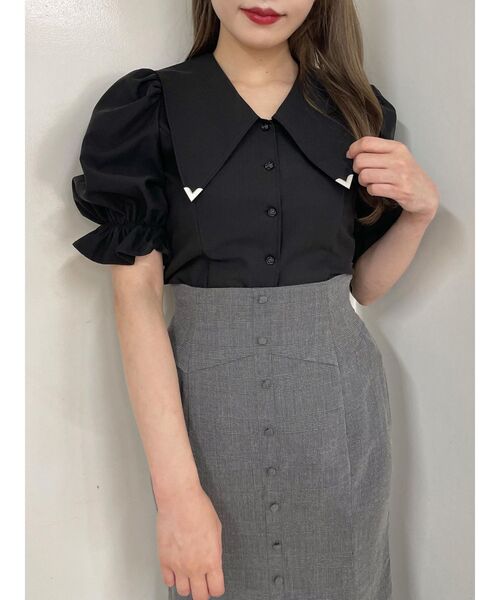 EATME（イートミー）の「BIGカラーブラウス（シャツ/ブラウス・レディース・オフホワイト/ブラック/その他1・FREE）」の19枚目の写真