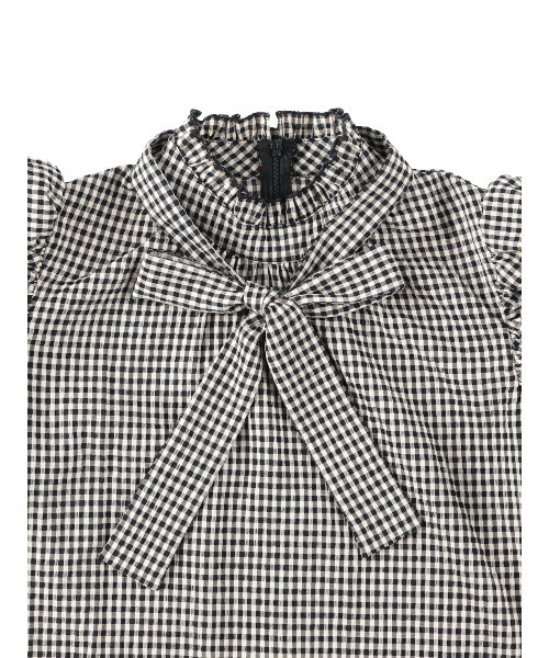 miro amurette ブラウス ブラック MIRO AMURETTE（ミロアミュレット）の「velour ribbon tie